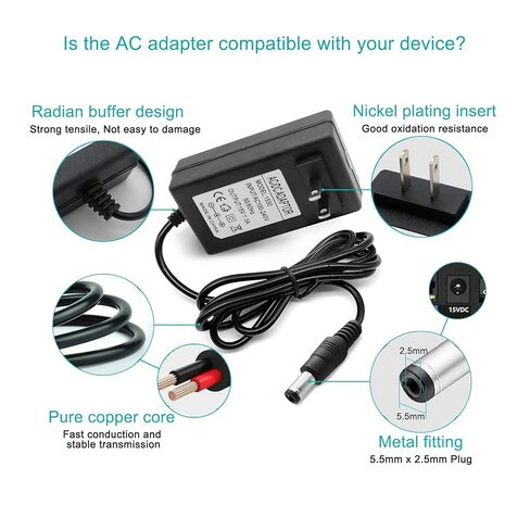 20V 3A AC DC Power Supply Adapter 20 Volts 3 Amps US Charger, DC Plug 5.5x2.1mm & 2.5mm for 20volt 0.5A 3A 1A 2A, 500mA 1000mA 2000mA 3000mA Equipment with 4 Tips ac dc adapter 100-240v, 50/60hz in Saudi Arabia