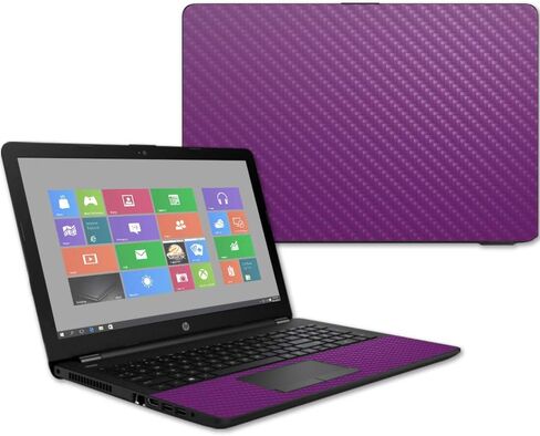 غلاف من ألياف الكربون MightySkins لجهاز الكمبيوتر المحمول HP 15T مقاس 15.6 بوصة (2017) - عنابي صلب | لمسة نهائية واقية ومتينة من ألياف الكربون | سهلة التطبيق والإزالة وتغيير الأنماط | صنع في الولايات المتحدة الأمريكية in Saudi Arabia