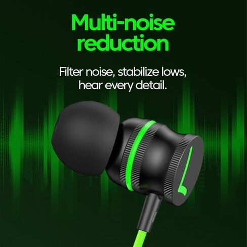 Metal Magnetic Wired Type-C / 1.2m in-Ear Earphones Compatible with Bass-Enhancing Smartphones, Wired Remote Gaming Earphones (Black) in Saudi Arabia