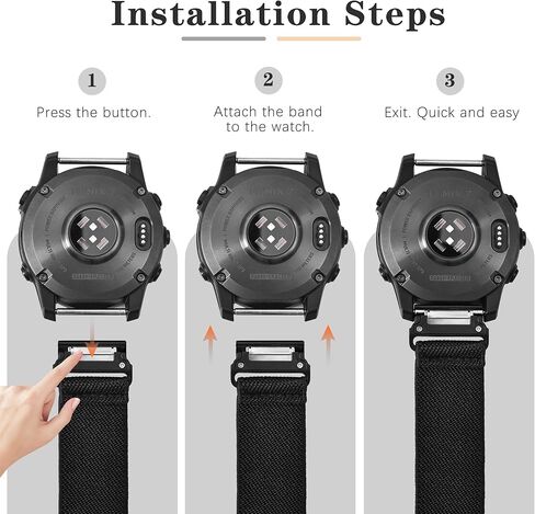 3 عبوات من سوار الساعة الملائم السريع المتوافق مع Garmin Fenix ​​8 47mm/7 Pro/7/6 Pro/6/5 plus/5/E، 22 مم حزام رياضي ناعم من النايلون المرن قابل للتعديل لـ Forerunner 965/970/Instinct 1/2/3 45 مم للطاقة الشمسية in Saudi Arabia