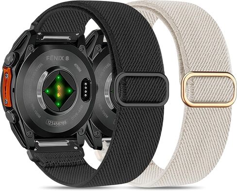 3 عبوات من سوار الساعة الملائم السريع المتوافق مع Garmin Fenix ​​8 47mm/7 Pro/7/6 Pro/6/5 plus/5/E، 22 مم حزام رياضي ناعم من النايلون المرن قابل للتعديل لـ Forerunner 965/970/Instinct 1/2/3 45 مم للطاقة الشمسية in Kuwait
