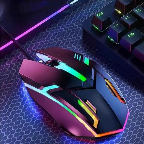 USB Interface Mouse, Medium to Large Sized Hands Compatible with PC, Laptop, Desktop, Suitable for Office and Home Use - Black in Saudi Arabia