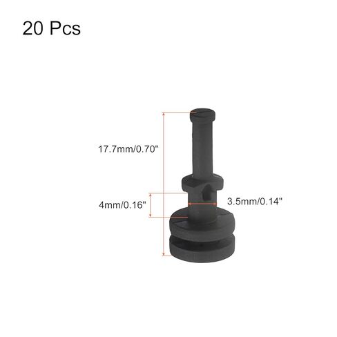 Generic Case Fan Mount Screws Silicone Reducing Noise Vibration Mounting Pin Rivet, 7.5mm x 17.7mm for PC Chassis Cooling Fans 20 Pcs in Saudi Arabia