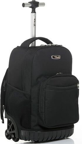 NEW TILAMI 16 Inch Rolling Backpack Carry-on Wheeled Laptop Backpack with Wheels for Girls Boys School, Pink in Saudi Arabia