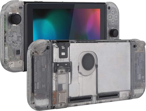 لوحة خلفية متطرفة لوحدة تحكم نينتندو سويتش، غلاف غلاف NS Joycon (إصدار D-Pad) مع مجموعة كاملة من الأزرار، غطاء بديل DIY لجهاز نينتندو سويتش - شفاف شفاف in Saudi Arabia