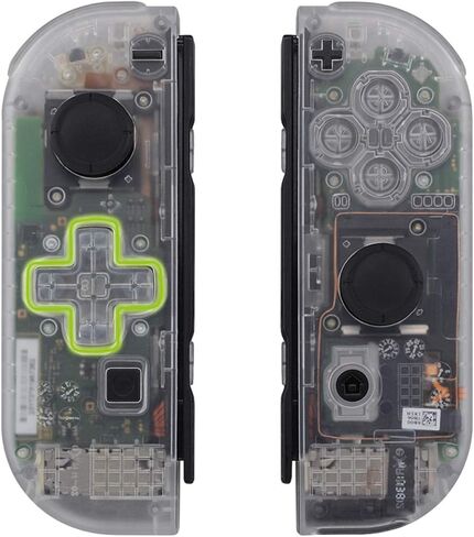 لوحة خلفية متطرفة لوحدة تحكم نينتندو سويتش، غلاف غلاف NS Joycon (إصدار D-Pad) مع مجموعة كاملة من الأزرار، غطاء بديل DIY لجهاز نينتندو سويتش - شفاف شفاف in Saudi Arabia