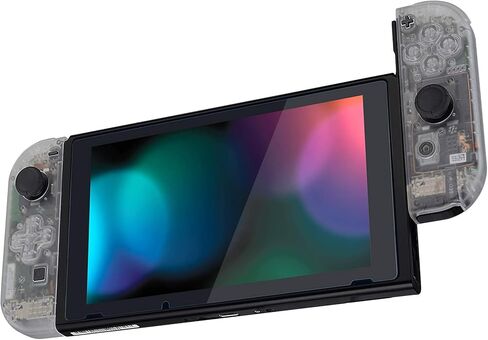 لوحة خلفية متطرفة لوحدة تحكم نينتندو سويتش، غلاف غلاف NS Joycon (إصدار D-Pad) مع مجموعة كاملة من الأزرار، غطاء بديل DIY لجهاز نينتندو سويتش - شفاف شفاف in Saudi Arabia