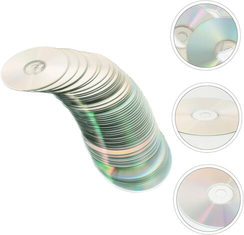 50PCS Handmade Decorative CD Discs for DIY Home Décor Unique Bird Design Recycled Craft Supplies Suitable for Creative Projects in Saudi Arabia