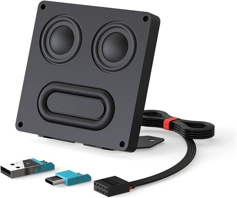 ElecGear Internal/External USB Computer Speaker (Slim), 9Pin USB Connector for PC Case Motherboard, Additional Adapter and Magnetic Metal Stand for Desktop Laptop Android Phones in Saudi Arabia