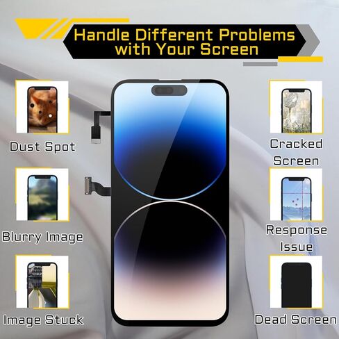 استبدال الشاشة لجهاز iPhone 14 Pro 6.1 بوصة شاشة LCD محول رقمي مستشعر القرب مكبر الصوت ثلاثي الأبعاد مجموعة أدوات إصلاح التجميع الكامل A2890 A2650 A2889 A2892 A2891 in Kuwait