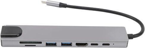 USB C Hub, 8 in 1 USB C Hub Multi Port Adapter with 4K HDMI,87W PD,USB 3.0,RJ45 Ethernet,SD TF Card Reader Docking Station Compatible with USB C Laptops and Other Type C Devices in Kuwait