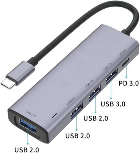 محول USB C Hub 5 في 1 من النوع C PD شاحن متوافق مع Samsung Galaxy Tab S7/S9 FE/S9 FE Plus، مقسم المنافذ in Kuwait