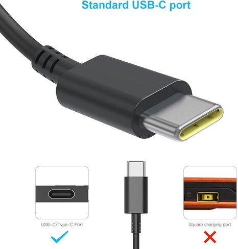 شاحن USB C 65 واط لجهاز Lenovo GX20P92530 سلك محول التيار الكهربائي in Saudi Arabia