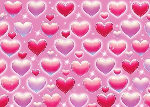 Pink Heart Photo Backdrop Valentine's Day Retro Heart Early 2000s 90s Glitter Love Photography Background Adults Kids Valentine Y2K Old School Birthday Party Decor Banner Photo Props (Pink, 7x5FT) in Saudi Arabia
