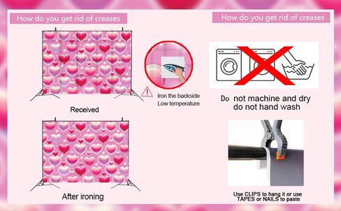 Pink Heart Photo Backdrop Valentine's Day Retro Heart Early 2000s 90s Glitter Love Photography Background Adults Kids Valentine Y2K Old School Birthday Party Decor Banner Photo Props (Pink, 7x5FT) in Saudi Arabia