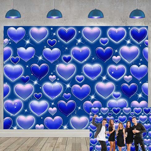 Pink Heart Photo Backdrop Valentine's Day Retro Heart Early 2000s 90s Glitter Love Photography Background Adults Kids Valentine Y2K Old School Birthday Party Decor Banner Photo Props (Pink, 7x5FT) in Saudi Arabia