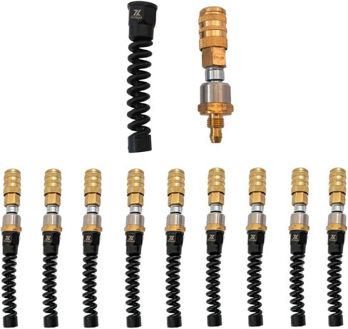 Zeluga 22-253-5PK 1/4in. Industrial Safety Plug Air Hose Brass Swivel Coupler, 5 Pack in Saudi Arabia