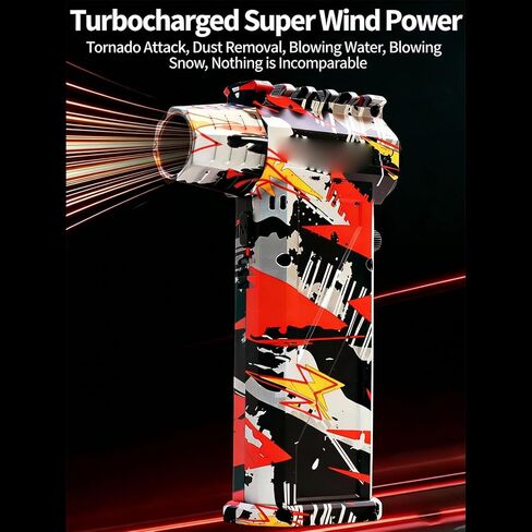 Compressed Air Duster 180000RPM Airflow 8000mAh Battery Stepless Speed Regulation Electric Dust Blower Powerful Cleaner for Keyboard Electric Devices Cleaning Home Car in Saudi Arabia