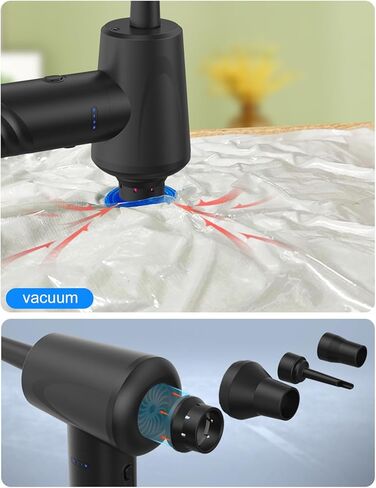 Cordless Electric Duster, High Power Rechargeable Air Blower with 3 Speed Settings and 6 Nozzles for Home Office Electronics and Car Interior (AD33 Standard Version) in Saudi Arabia