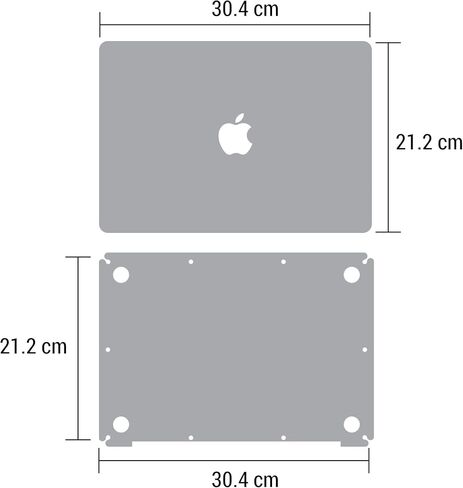 IBENZER Premium MacBook Body Skin Decal – Full Cover Protective Sticker for Apple MacBook Pro 13’’ A2159 A1989 A1706 A1708 Silver (10 Pack) SK-MT13-A-ACD10 in Saudi Arabia