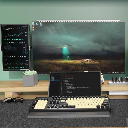 Kado Portable Monitor 15.6'' FHD 1080p Aluminum Foldable Stand Set, Ultra-Slim Laptop Monitor 1920x1080 with Built-in Speakers, IPS Display for PC, Mac, Phone, Xbox, PS5, USB-C & HDMI Connectivity in Saudi Arabia