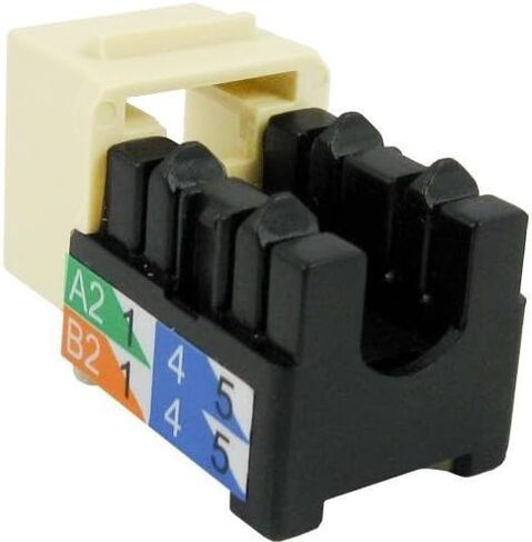 CAT6 RJ45 Keystone Jack, V-Max Series - Almond Color - (50 Pack) in Saudi Arabia