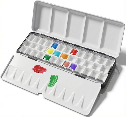 DUGATO Large Empty Watercolor Palette Tin with Lid, Holds 63 Half Pans in Kuwait