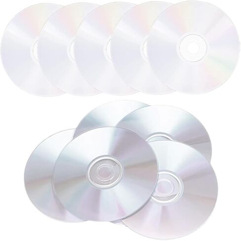 10pcs DIY Aesthetic Wall Cd Discs Transparent Craft Blanks for Painting Decoration Fun for Teens Safe Durable Materials for Home Decor and Parties in Saudi Arabia