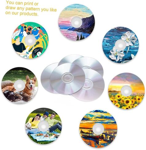 10pcs DIY Aesthetic Wall Cd Discs Transparent Craft Blanks for Painting Decoration Fun for Teens Safe Durable Materials for Home Decor and Parties in Saudi Arabia