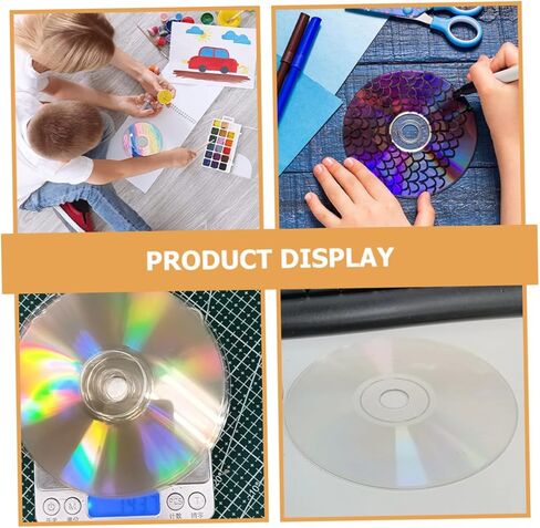 10pcs DIY Aesthetic Wall Cd Discs Transparent Craft Blanks for Painting Decoration Fun for Teens Safe Durable Materials for Home Decor and Parties in Saudi Arabia