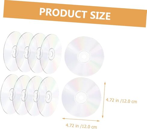10pcs DIY Aesthetic Wall Cd Discs Transparent Craft Blanks for Painting Decoration Fun for Teens Safe Durable Materials for Home Decor and Parties in Saudi Arabia