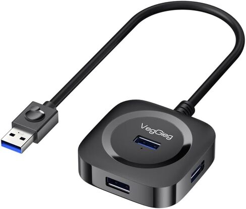 موزع USB 3.0 V-U342-3.3FT/1M لأجهزة الكمبيوتر المحمول - موسع متعدد المنافذ - مقسم USB لنقل البيانات بسرعة - متوافق مع أجهزة الكمبيوتر التي تعمل بنظام Windows/Mac/Printer/Mobile HDD (V-U342) in Kuwait