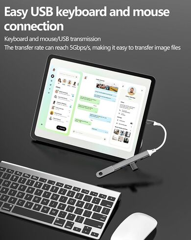 USB C إلى USB A HUB (4 في 1) محول كابل منفذ شحن من النوع C لمحطة إرساء Apple MacBook لهاتف iPhone 16 15 لأجهزة iPad ومحول الكمبيوتر المحمول وقارئ بطاقات وموسع نقل البيانات المتوافق مع Samsung S25 in Saudi Arabia