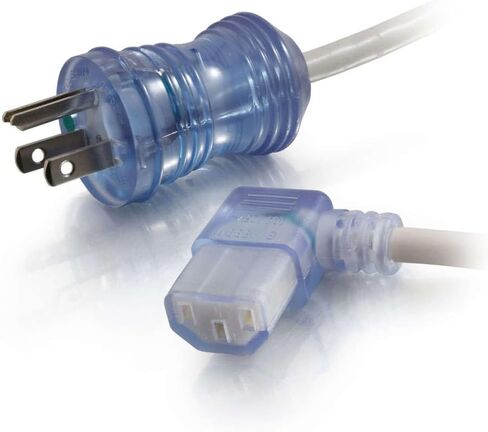 C2G/Cables to Go 48052 16 AWG Hospital Grade Power Cord (NEMA 5-15P to IEC320C13R) TAA Compliant, Gray, Clear Connectors (15 Feet, 4.57 Meters) in Saudi Arabia