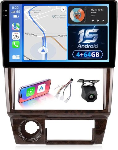 4G+64G Android 15 Car Stereo for Toyota Camry 1996-2001/MARK 1997-2002 with Carplay/Android Auto - 9 Inch HD Touchscreen Radio with EQ/5GHz WiFi/GPS/SWC + AHD Rear View Camera in Saudi Arabia