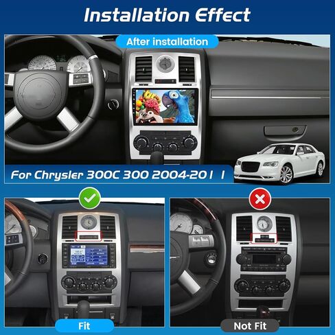 [4+64G] NHOPEEW Car Radio for Chrysler 300C 300 2004-2011 - Wireless Carplay and Android Auto - 9 Inch Touchscreen Android Car Stereo with EQ Audio/GPS/WiFi/SWC/Bluetooth + AHD Backup Camera in Saudi Arabia