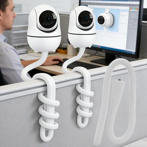 1PCS New Camera Holder Stand for Monitor Mount on Bed Cradle Multifunction Universal Adjustable Long Arm Bracket,42.5 Cm (White) in Saudi Arabia