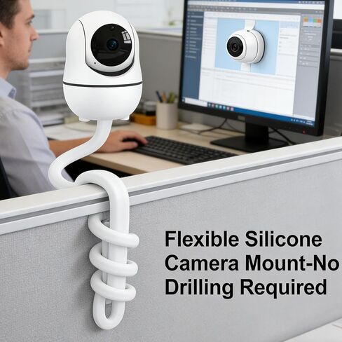 1PCS New Camera Holder Stand for Monitor Mount on Bed Cradle Multifunction Universal Adjustable Long Arm Bracket,42.5 Cm (White) in Saudi Arabia