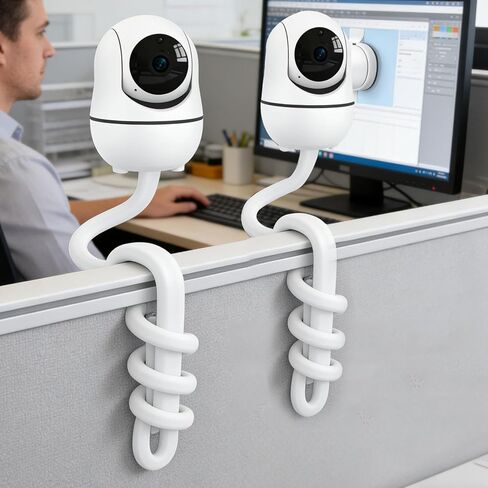 1PCS New Camera Holder Stand for Monitor Mount on Bed Cradle Multifunction Universal Adjustable Long Arm Bracket,42.5 Cm (White) in Saudi Arabia