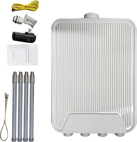 Tangxi Outdoor WiFi 6 Wireless Router 3000Mbps, High Power WiFi Extender Signal with 4 Antennas, 2.4G/5.8G Dual Band, Support AP Repeater WISP MESH, for Farm, Pool (6) in Saudi Arabia