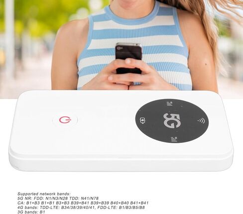 6100mAh Portable 5G Hotspot, IP67 Rugged WiFi 6 Mobile Router with Nano SIM Slot, High Speed Internet Hub for Outdoor Adventures in Saudi Arabia