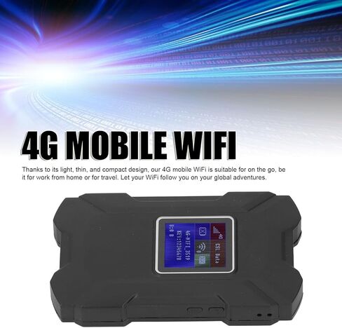 راوتر واي فاي متنقل 4G، بطارية 3000 مللي أمبير في الساعة، نقطة اتصال واي فاي محمولة تدعم 32 مستخدمًا، مع إدخال بطاقة SIM، للأمريكتين وأوروبا وأستراليا وآسيا وأفريقيا الوسطى (أسود) in Kuwait