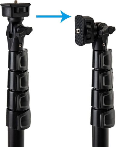 Fotopro 61in Photography Light Stand, 5-Section Lightweight Aluminum Travel Tripod Stand for Studio, Detachable Selfie Stick, Portrait and Photography Lighting, Reflectors, Soft Boxes, 4.4 lbs Load in Saudi Arabia
