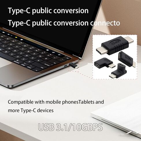 محول USB من النوع C للشحن السريع ونقل البيانات ذكر إلى أنثى/ذكر موصل موسع كابل طاقة USB بقدرة 60 وات in Kuwait
