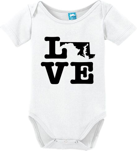 Maryland Love Printed Infant Bodysuit Baby Romper in Saudi Arabia