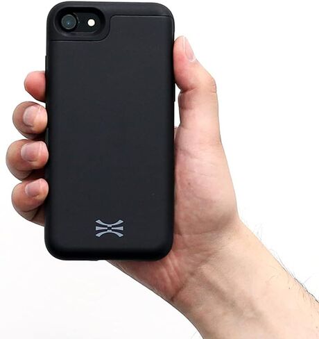 حافظة TORU CX PRO لهاتف iPhone SE 2022 / SE 2020 / iPhone 8 / iPhone 7 | غطاء واقٍ مقاوم للصدمات شديد التحمل مع حامل بطاقة مخفي وفتحة للبطاقة | مرآة بلاستيكية متضمنة - أسود in Kuwait