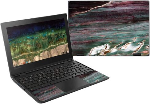 MightySkins Skin Compatible with Lenovo 500E Chromebook 11.6" (2018) - Grunge Marble | Protective, Durable, and Unique Vinyl Wrap Cover | Easy to Apply, Remove, and Change Styles | Made in The USA in Saudi Arabia