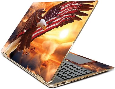 جلد MightySkins متوافق مع HP Spectre x360 مقاس 15.6 بوصة Gem-Cut (2019) - النسر الأصلع | غطاء ملتف من الفينيل واقٍ ومتين وفريد ​​من نوعه | سهل التطبيق والإزالة وتغيير الأنماط | صنع في الولايات المتحدة الأمريكية in Kuwait