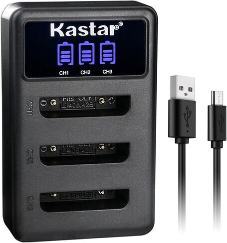Kastar 2 Pack Battery and LCD Triple USB Charger Compatible with Panasonic Attune, Attune 3020, Attune 3050, Attune I, Attune II, Attune II HD3, WX-CH455, WX-SB100, WX-ST100 Drive-Thru System Headset in Saudi Arabia