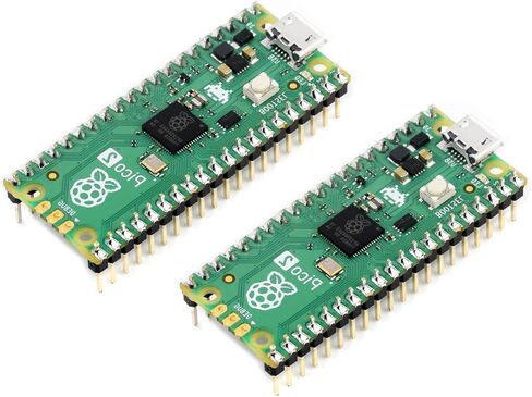2 PCS Color-Coded Pre-soldered Raspberry Pi Pico 2 Microcontroller Development Board with Header Based on Official RP2350 Chip,Dual-core and Dual-Architecture Design in Saudi Arabia